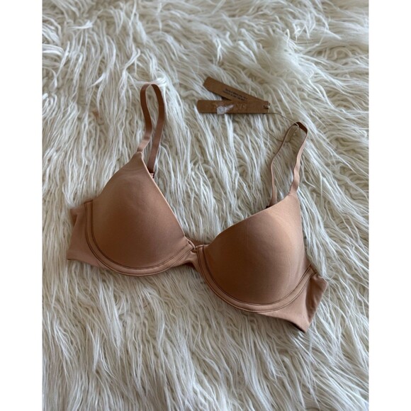 Skims Fits Everybody Scoop Plunge Bra Ochre Size 34B - Picture 3 of 6